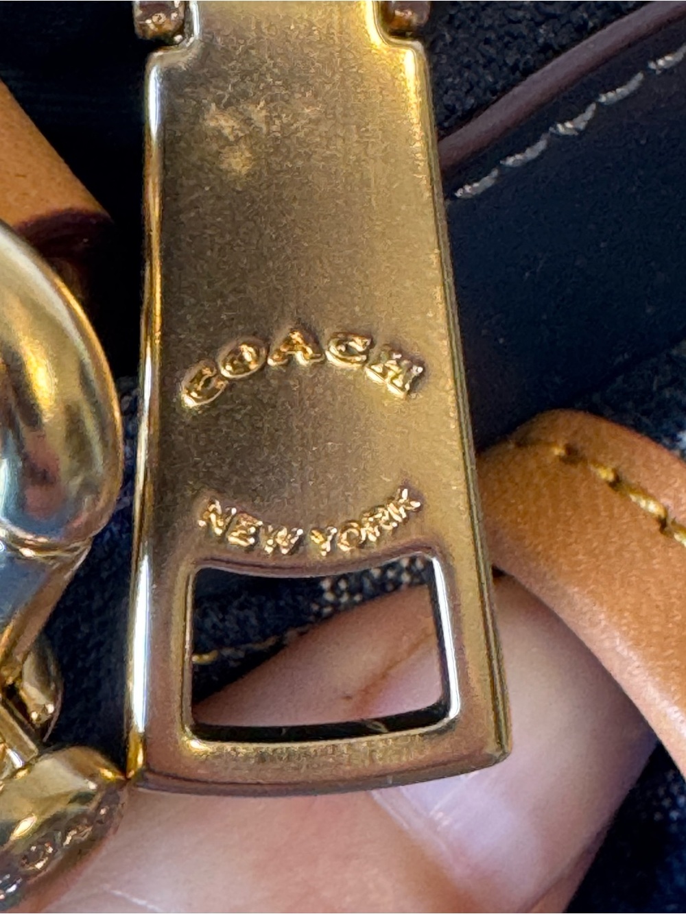 Coach Denim Ashton Crossbody with Tan Leather Trim - Picture 10 of 13